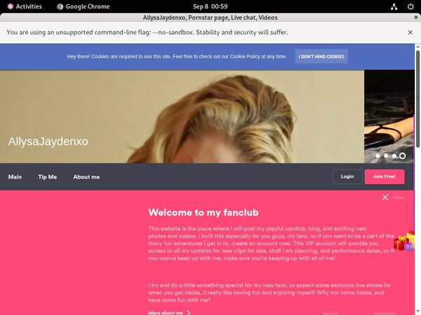 Allysajaydenxo.modelcentro.com Trial Free