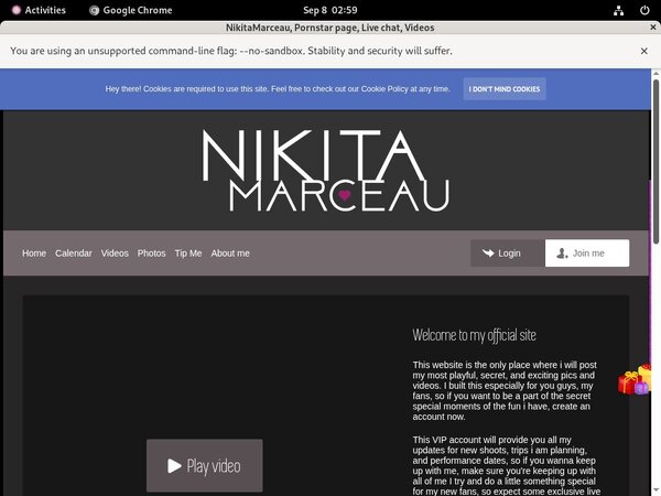 Create Nikitamarceau.modelcentro.com Account