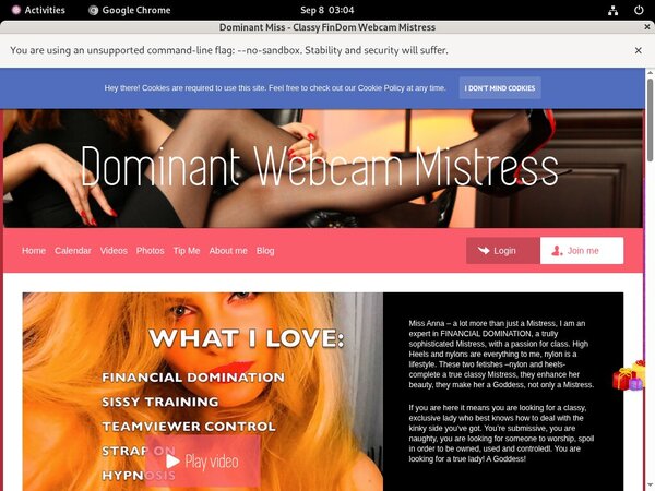 Dominant Miss - Classy FinDom Webcam Mistress With Mastercard