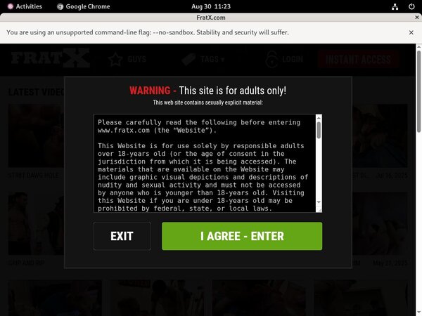 Free Account On Fraternity X