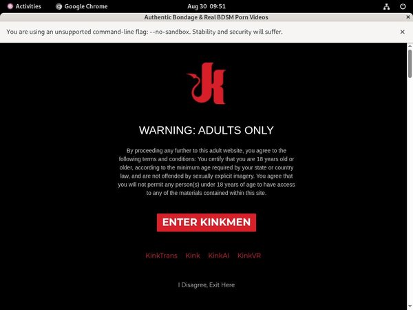 Kinkmen.com Signup Page