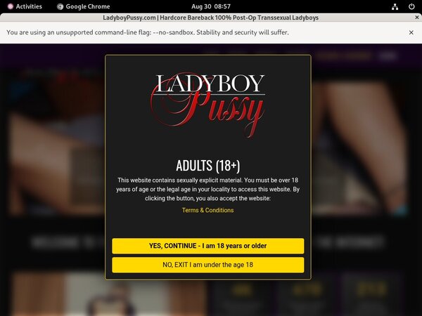 Ladyboy Pussy Trial Membership Offer