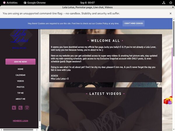 Lola Lotus Sign Up Again
