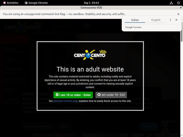 Passwords To Centoxcentovod.com