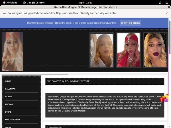 Queen Diva Morgan Sign Up